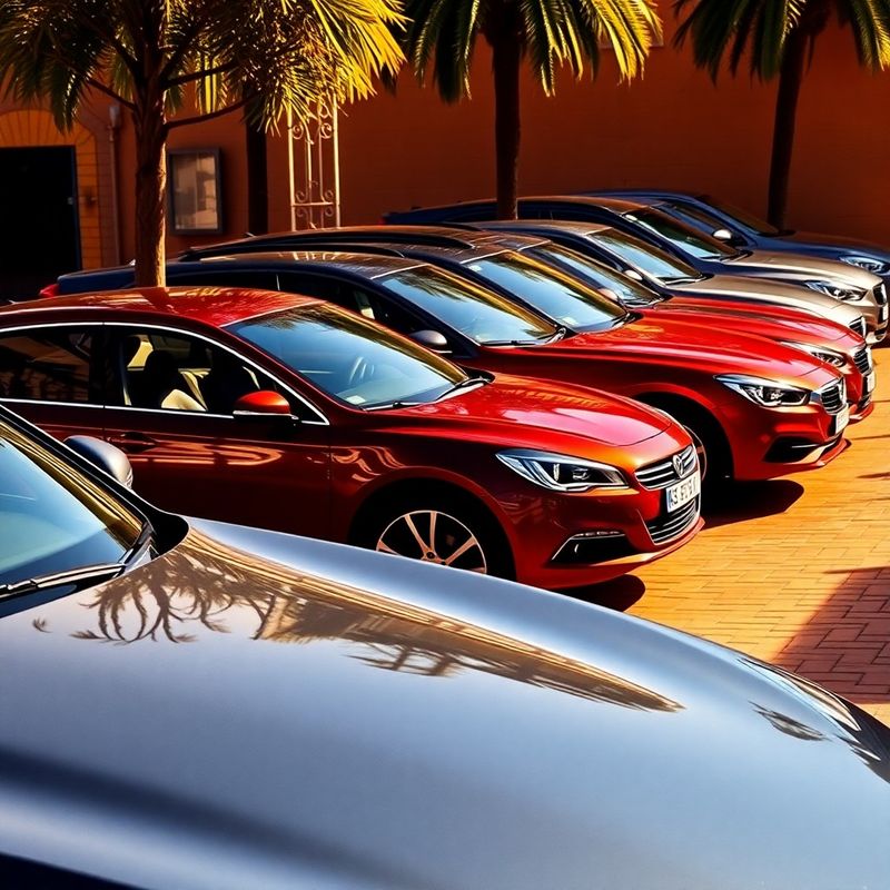 A row of quality used cars on the Betalastro forecourt in Sevilla